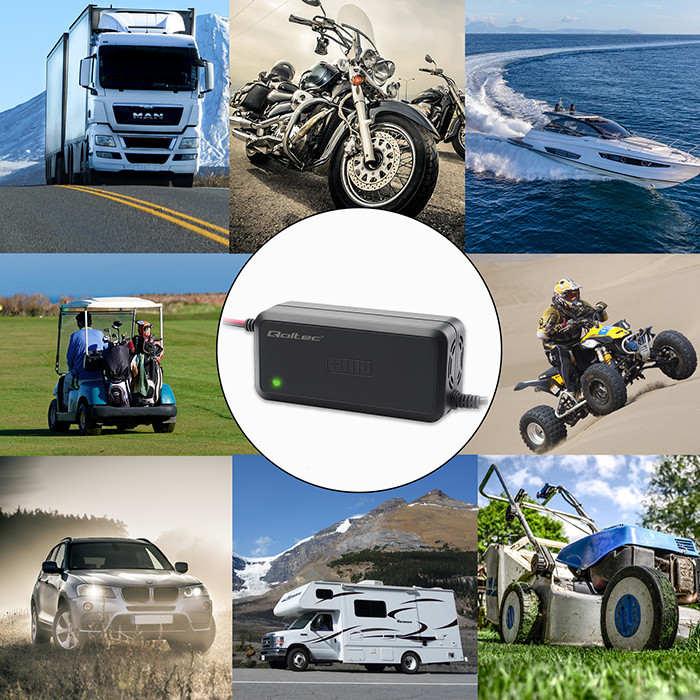 Qoltec Batterieladegerät mit Reparaturfunktion 52495 | 12V | 5A