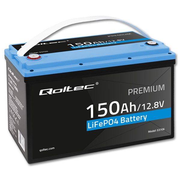 Qoltec LiFePO4 Lithium-Eisenphosphat-Batterie | 12.8V | 150Ah | 1920Wh | BMS