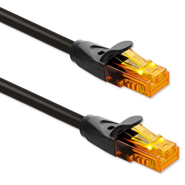 Qoltec UTP-Patchkabelkabel | CAT6 | 2 x RJ-45 | Hochgeschwindigkeits-1Gb/s | Vergoldete Kontakte | 20m | Schwarz