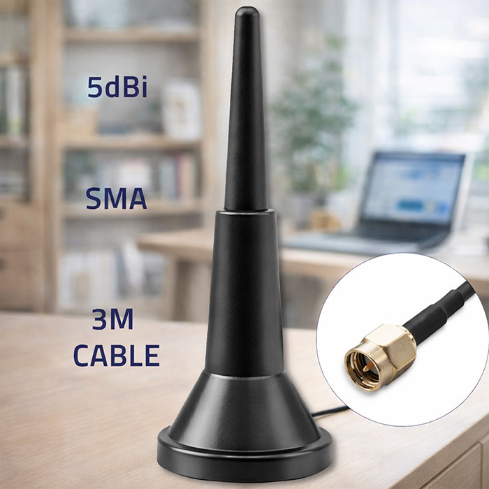 Qoltec LTE-Antenne 57058 | 5dBi | 2700 MHz | 3m | 600-2700 MHz