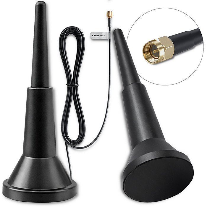Qoltec LTE-Antenne 57058 | 5dBi | 2700 MHz | 3m | 600-2700 MHz