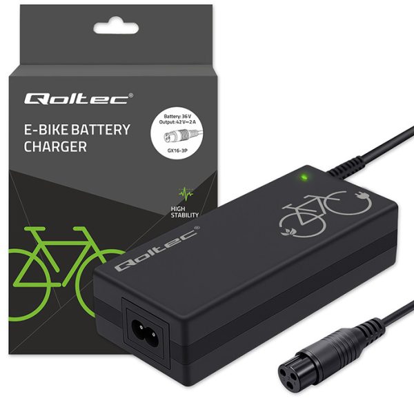 Qoltec E-Bike-Ladegerät 52618 | 36V | 42V | 2A