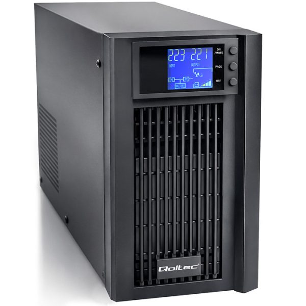 Qoltec USV-Notstromversorgung 52641 | 2kVA | 1600W | LCD