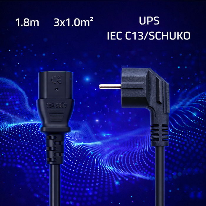 Qoltec Netzkabel 54619 | 1.8m | 3x1.00mm²