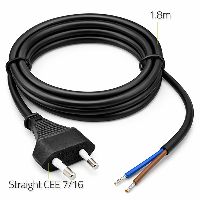 Qoltec Netzkabel 54594 | 1.8m | 2x0.75 mm²