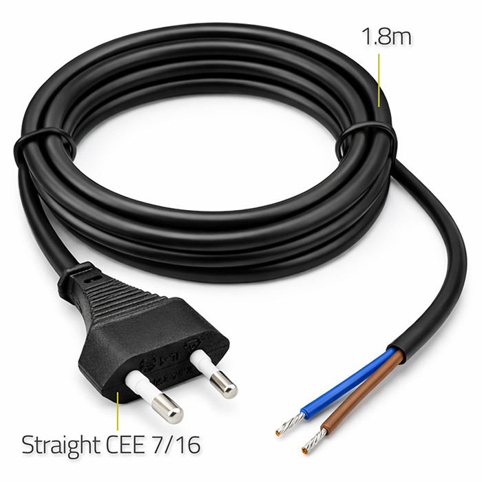 Qoltec Netzkabel 54595 | 1.8m | 2x0.50 mm²