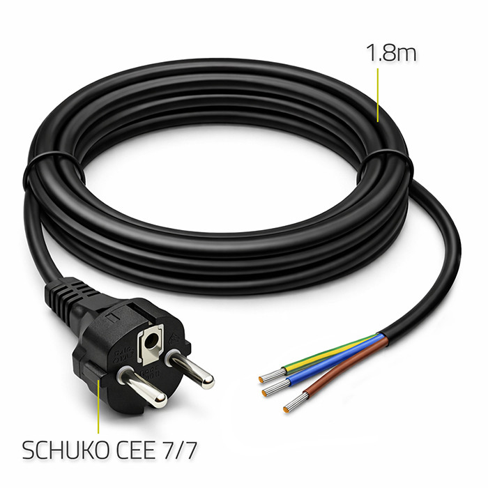 Qoltec Netzkabel 54596 | 1.8 m | 3x0.75 mm²