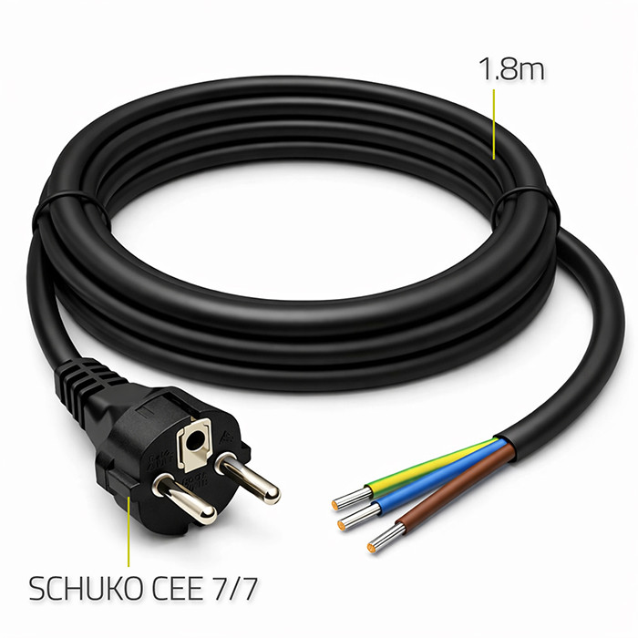 Qoltec Netzkabel 54598 | 1.8 m | 3x1.50 mm²