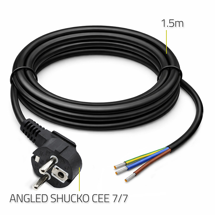Qoltec Netzkabel 54607 | 1.5m | 3x0.75 mm²