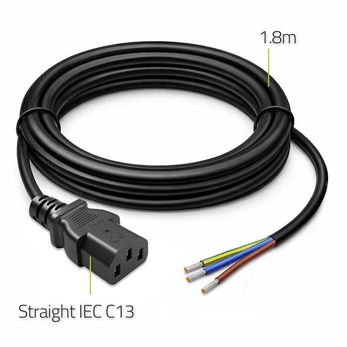 Qoltec Netzkabel 54615 | 1.8m | 3x0.75mm²
