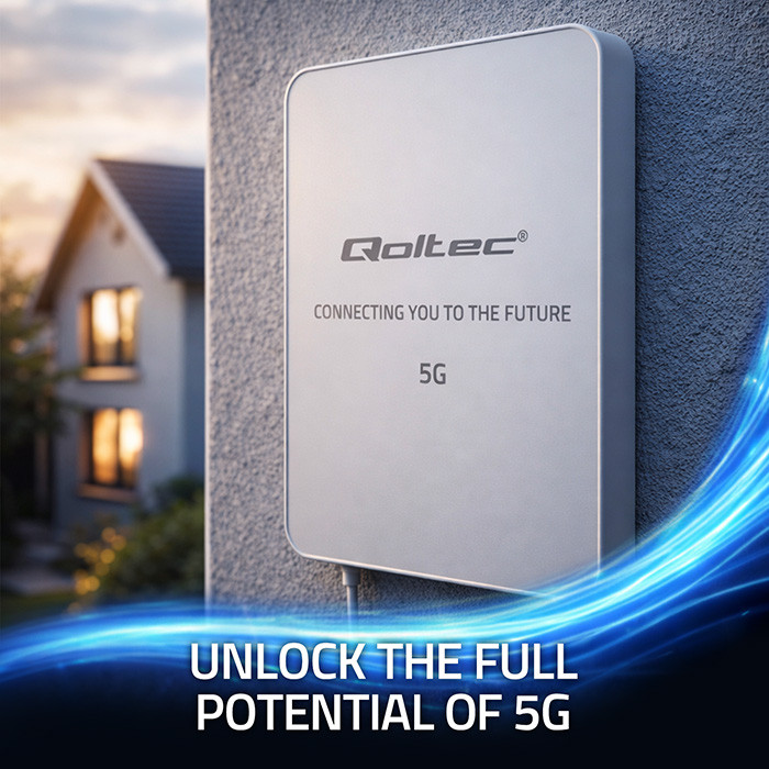 Qoltec LTE-Antenne 57064 | 16dBi | 3800MHz | 3m | 3300-3800MHz