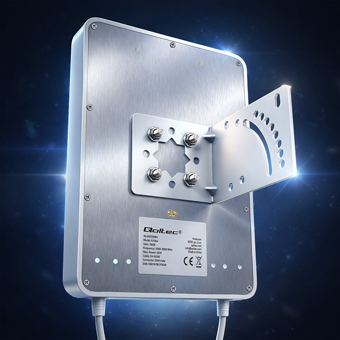 Qoltec LTE-Antenne 57064 | 16dBi | 3800MHz | 3m | 3300-3800MHz