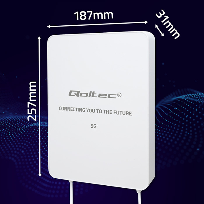 Qoltec LTE-Antenne 57064 | 16dBi | 3800MHz | 3m | 3300-3800MHz