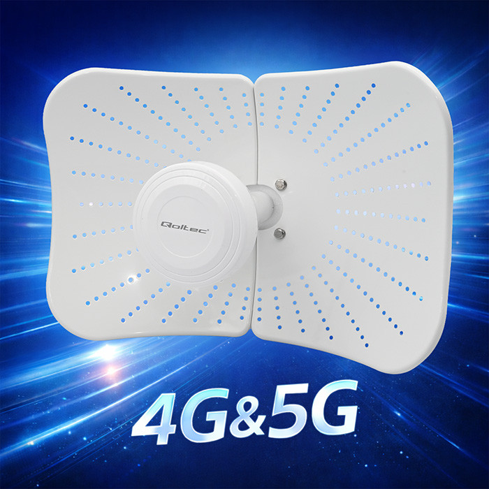 Qoltec LTE-Antenne 57063 | 2700 MHz | 4200 MHz | 5m | 2x19dBi
