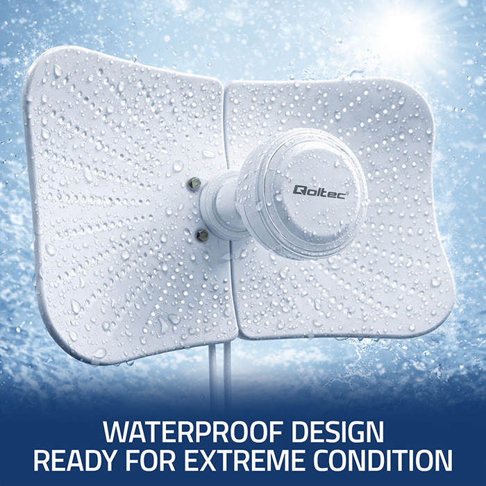 Qoltec LTE-Antenne 57063 | 2700 MHz | 4200 MHz | 5m | 2x19dBi
