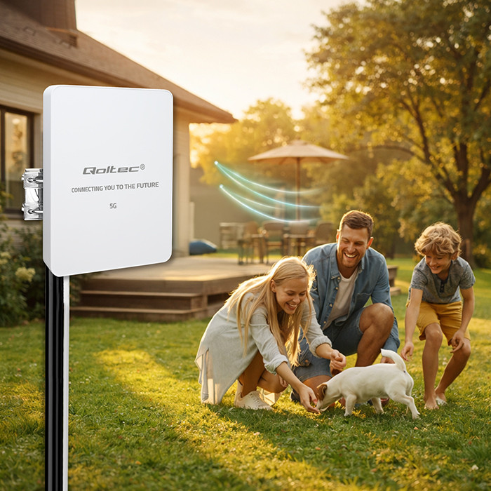 Qoltec LTE-Antenne 57064 | 16dBi | 3800MHz | 3m | 3300-3800MHz
