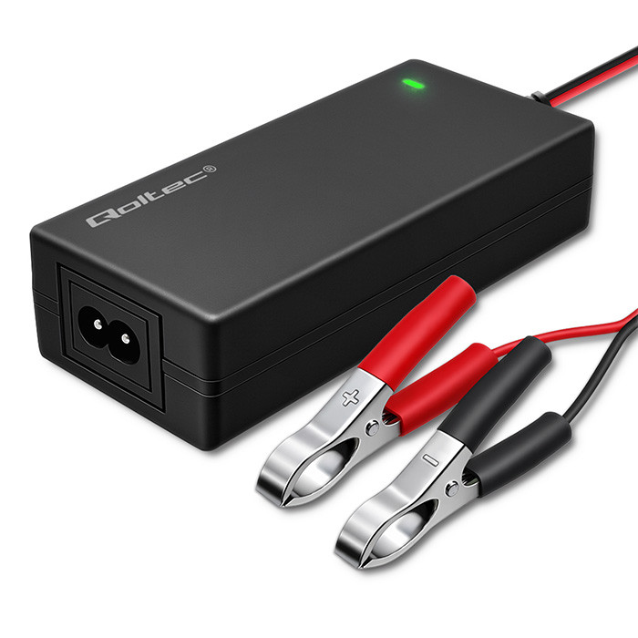 Qoltec Automatic charger for AGM GEL STD batteries | 12V charger | 2A | 24W | LED | 1.8m cable