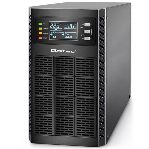 Qoltec Online-USV 52282 | 3kVA | 3000W | LCD | USB
