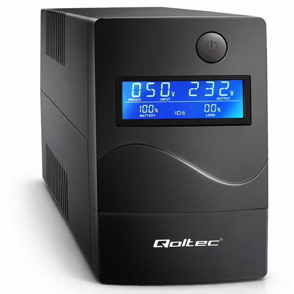 Qoltec Line-Interactive-USV Monolith 53978 | 650VA | 360W | LCD | USB | RJ45