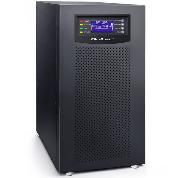 Qoltec Dreiphasige USV 53983 | 10kVA | 8kW | LCD | USB