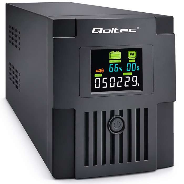 Qoltec Line-Interactive-USV Monolith 53770 | 1500VA | 900W | LCD | USB | RJ45