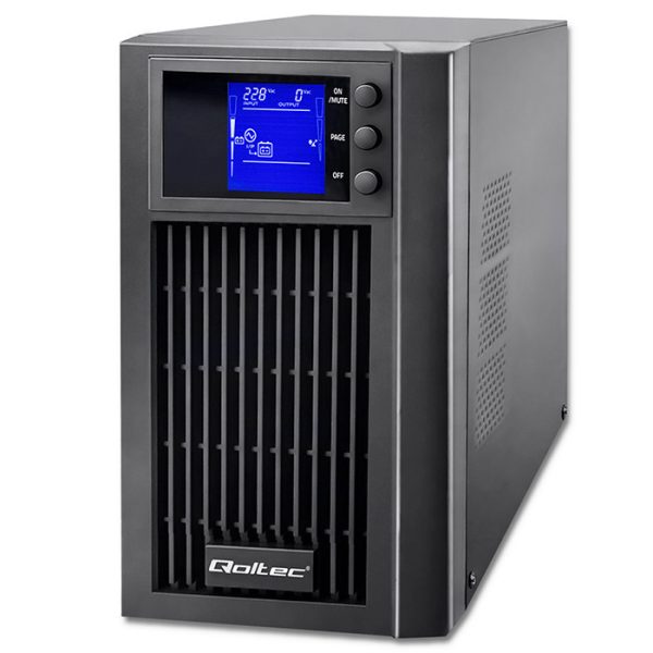 Qoltec Online-USV 53042 | 1kVA | 800W | LCD | USB