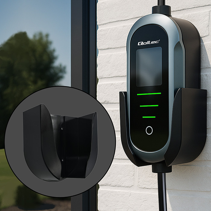 Qoltec Typ-2-EV-Ladegerät 52721 | 7kW | 230V | 32A | 5m | LCD