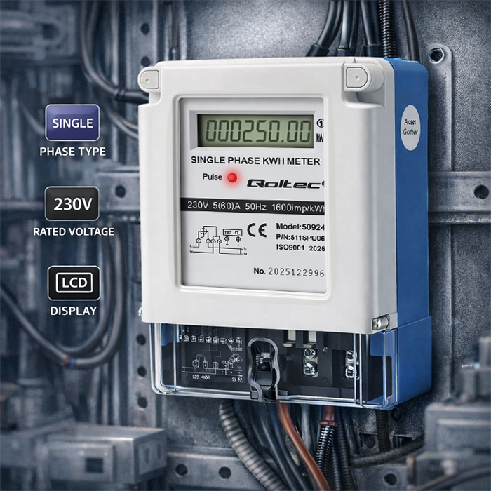 Qoltec Strommessgerät 50924 | 230V | LCD