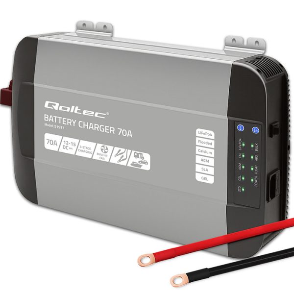 Qoltec Batterieladegerät Monolith 51917 | 70A | 12V