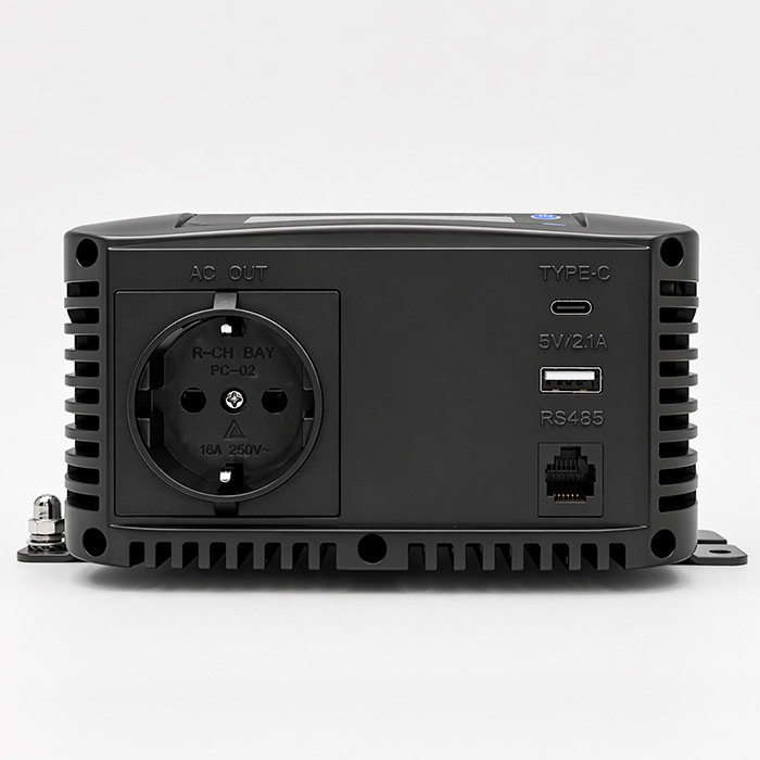 Qoltec Reiner-Sinus-Wechselrichter 52687 | 12V | 230V | 600W | 300/600W | LCD | USB