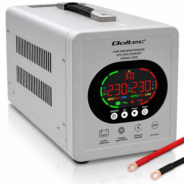 Qoltec USV-Notstromversorgung 50451 | 1000VA | 720W | 230V | LCD