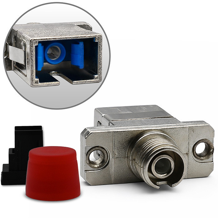 Qoltec Adapter Glasfaser-Hybrid SC/UPC - FC/UPC | Simplex | Multimode