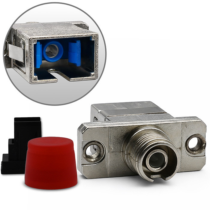 Qoltec Adapter Glasfaser-Hybrid SC/UPC - FC/UPC | Simplex | Singlemode