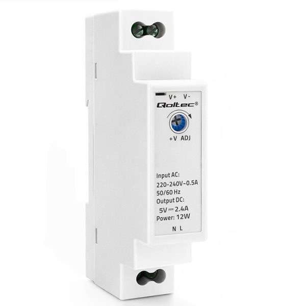 Qoltec DIN-Schienen-Netzteil 50996 | 12W | 5V | 2.4A
