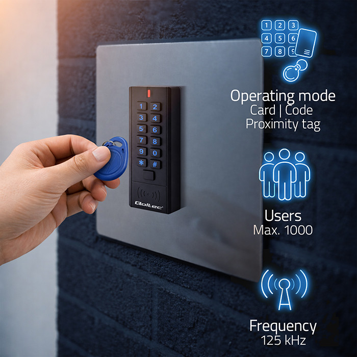 Qoltec RFID-Codeschloss HYPERION 52441 | IP68