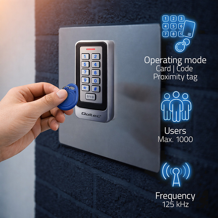Qoltec RFID-Codeschloss TRITON 52443 | IP68
