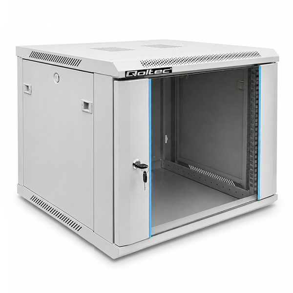 Qoltec 19-Zoll-Netzwerkschrank 54486 | 9U | 600 x 500 x 600 | Grau
