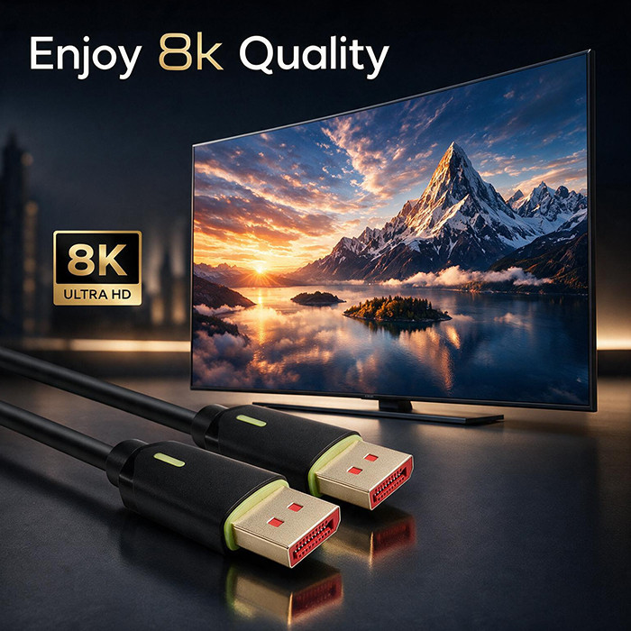 Qoltec DisplayPort-Kabel 52739 | 1.5m | 8K | 80G