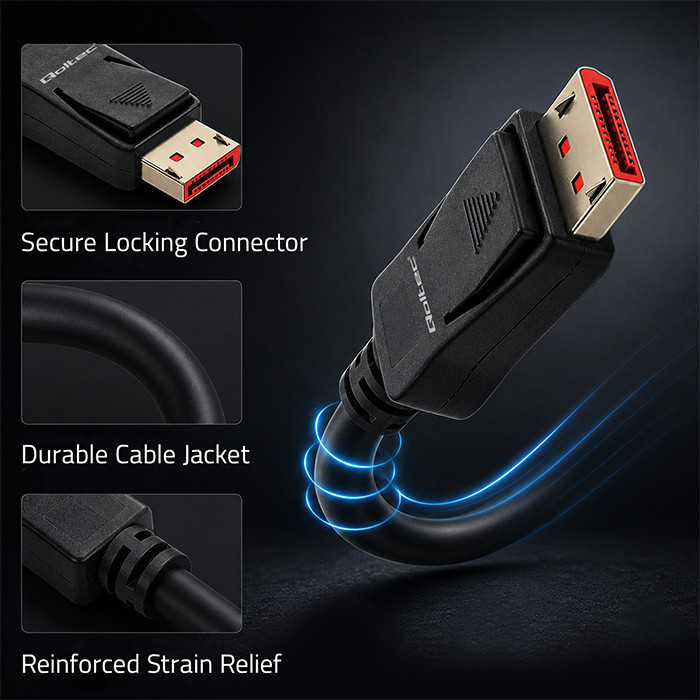 Qoltec DisplayPort-Kabel 52737 | 5m | 8K | 54G