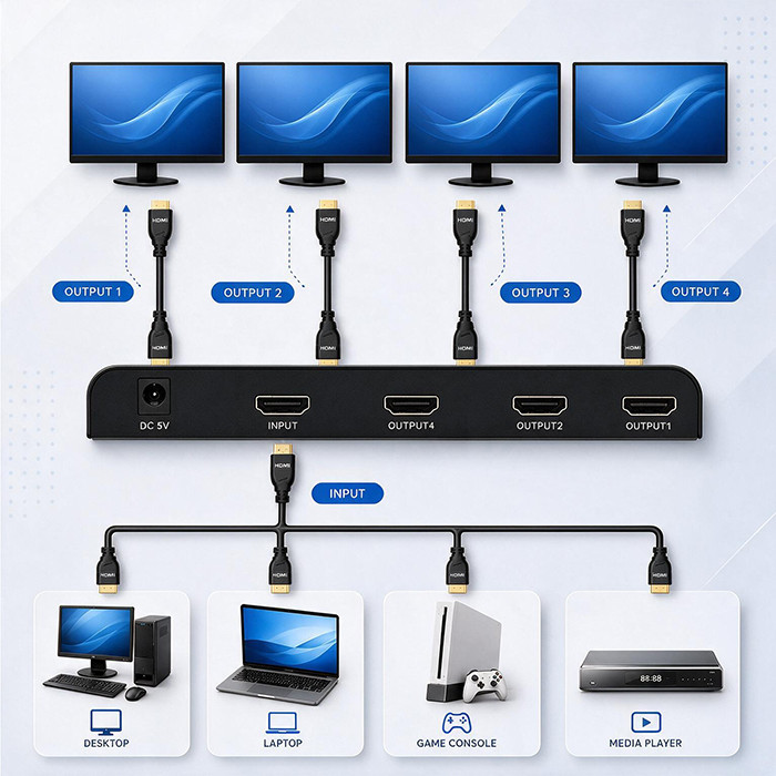 Qoltec HDMI-Splitter 51798