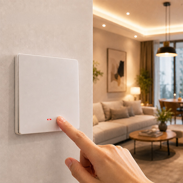 Qoltec WLAN-Lichtschalter 52719 | Weiß