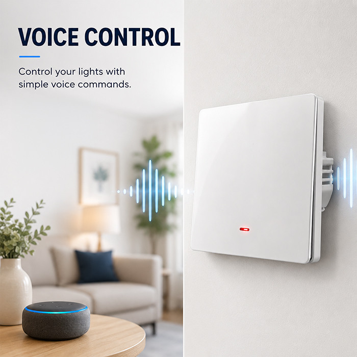 Qoltec WLAN-Lichtschalter 52719 | Weiß