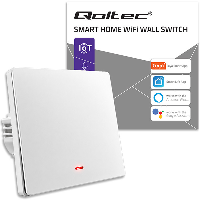 Qoltec WLAN-Lichtschalter 52719 | Weiß