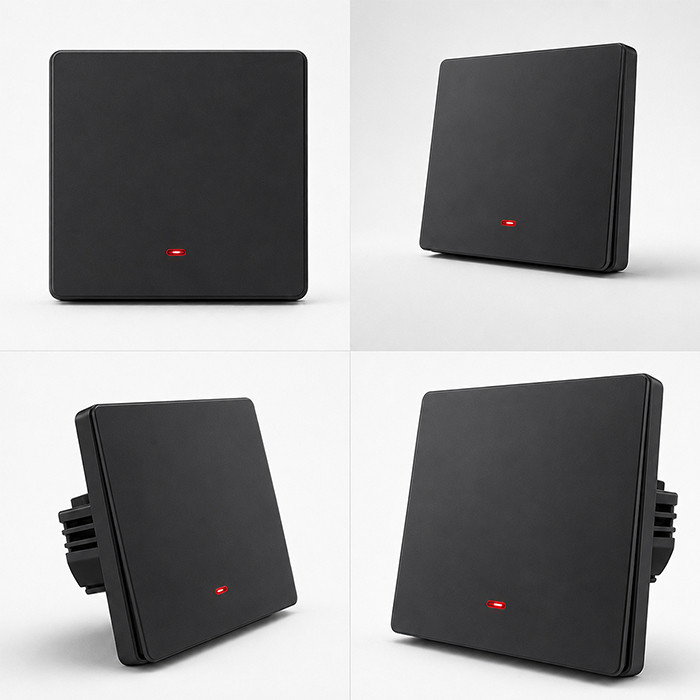 Qoltec WLAN-Lichtschalter 52722 | Schwarz