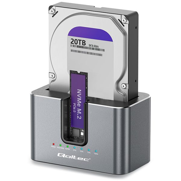 Qoltec Dockingstation 52631 | 28TB