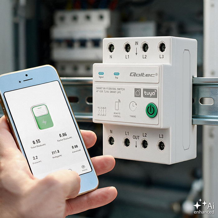 Qoltec Strommessgerät 50976 | 63A | 4P