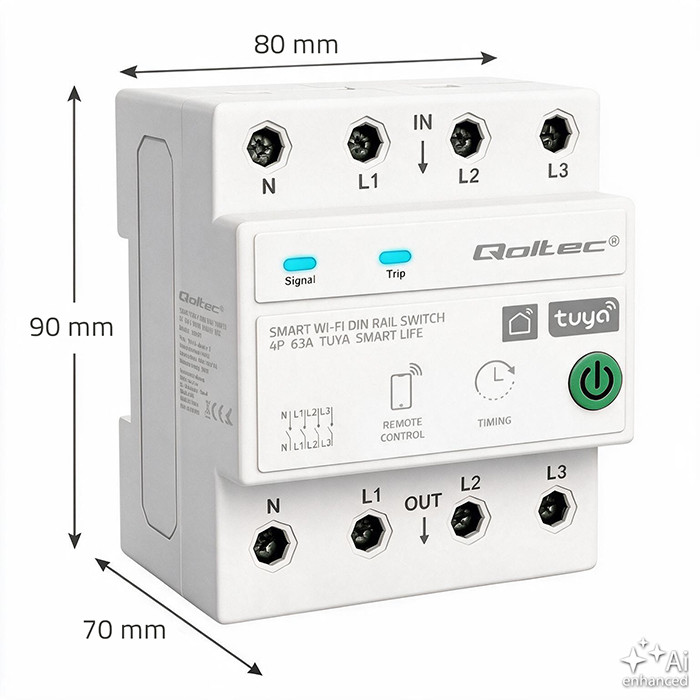 Qoltec Strommessgerät 50976 | 63A | 4P