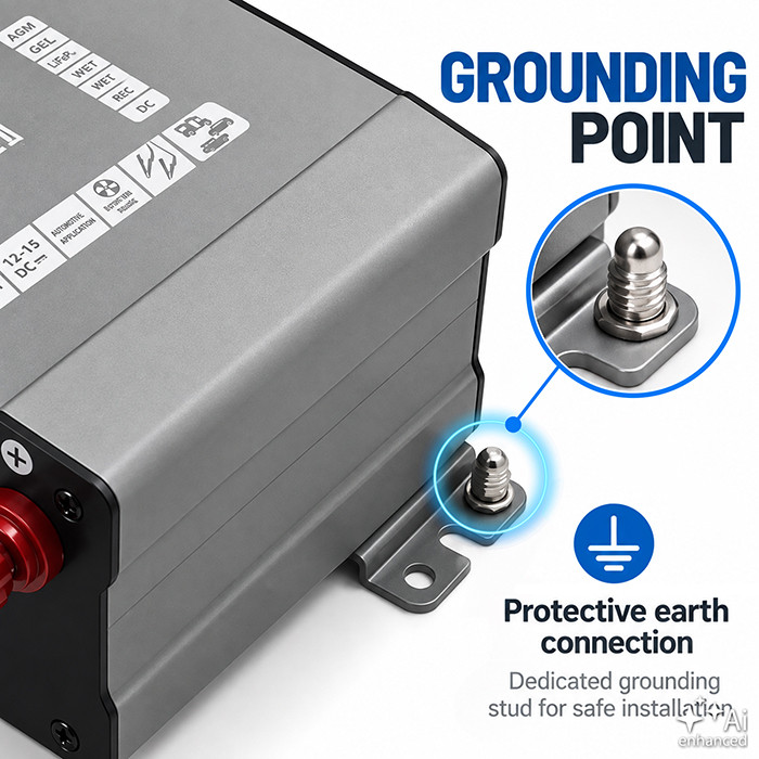Qoltec Smart Monolith charger for LiFePO4 AGM GEL SLA batteries | 10A | 12V