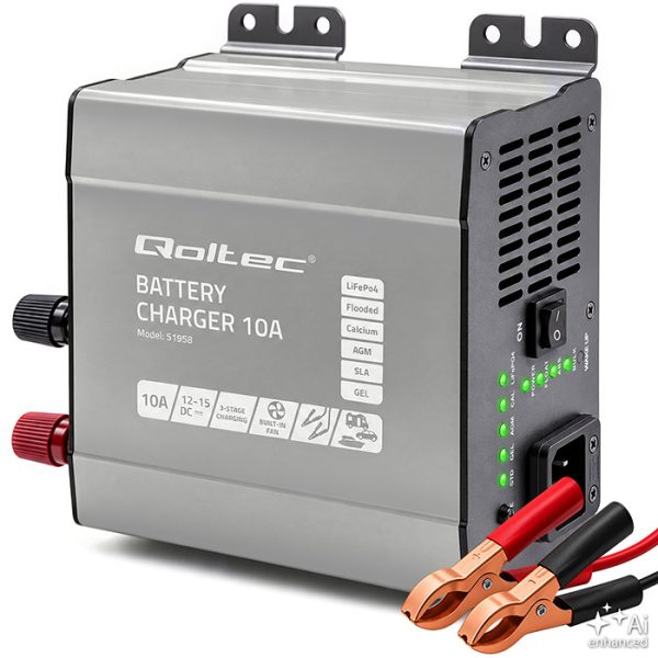 Qoltec Batterieladegerät Monolith 51958 | 10A | 12V
