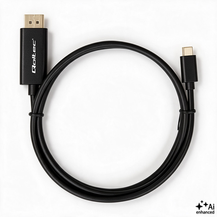 Qoltec USB-C-Kabel 50412 | 1m | 5K